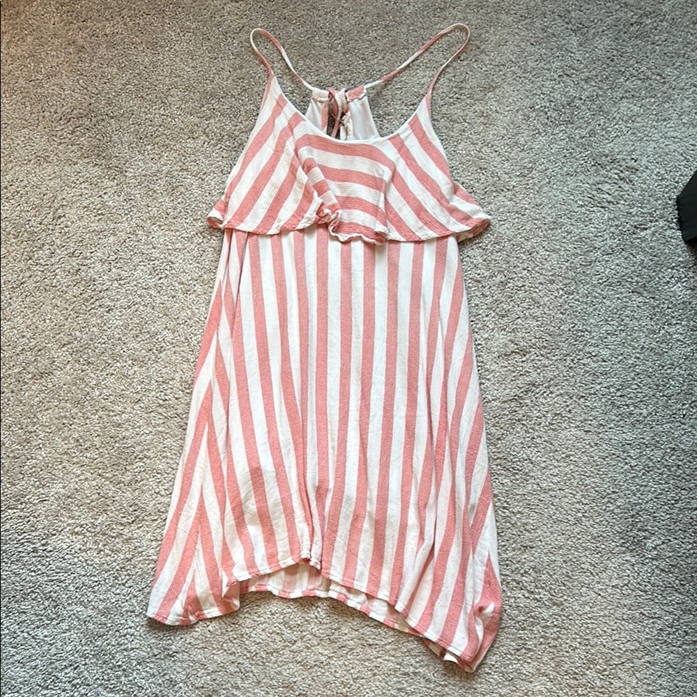 Pink and White Striped Dress